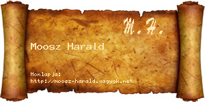 Moosz Harald névjegykártya